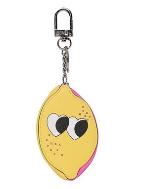 (Inventory 48) Victoria's Secret Yellow Lemon Keychain with Pink Accents